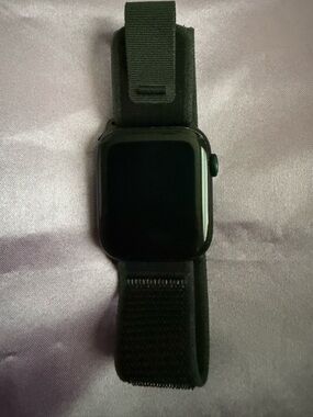 Black Smartwatch with Black Nylon Sport Loop Band